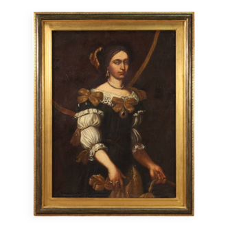 Grand portrait de dame du XVIIIe siècle