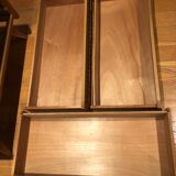 Commode bois et rotin