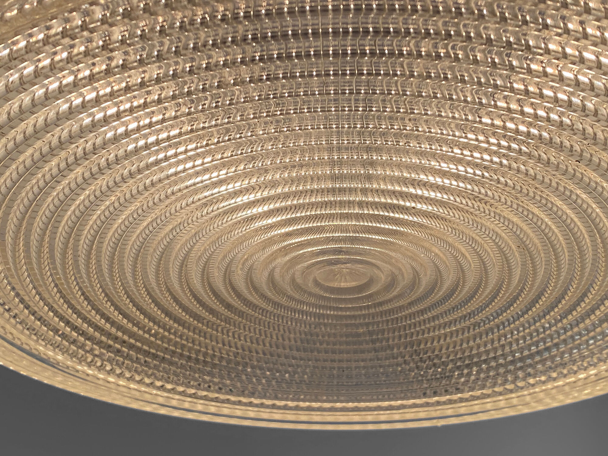 Aluminum and glass pendant light by Vitrika. Denmark 1970s
