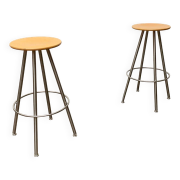 Set of  German kitchen or bar stools Duktus by Bulthaup, Set of 8