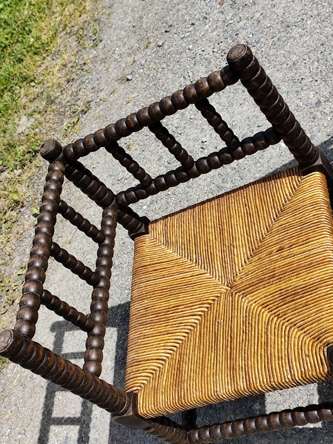 Pair of Bobbin armchairs, corner fire seat, corner