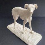 Nymphenburg porcelain greyhound sculpture signed PJ MENE