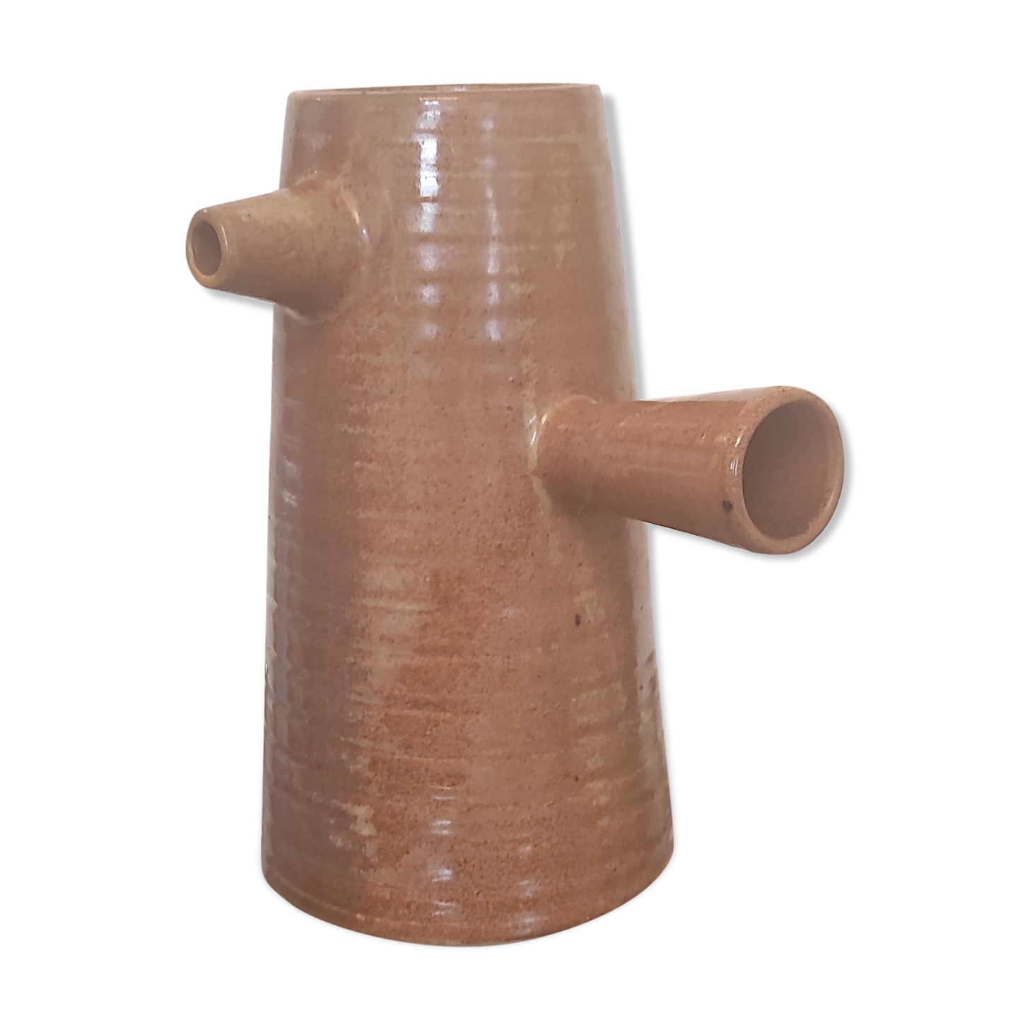 Pitcher in sandstone ringed by Arts Ceram - 70s