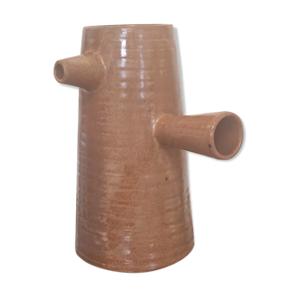 Pitcher in sandstone ringed by Arts Ceram - 70s