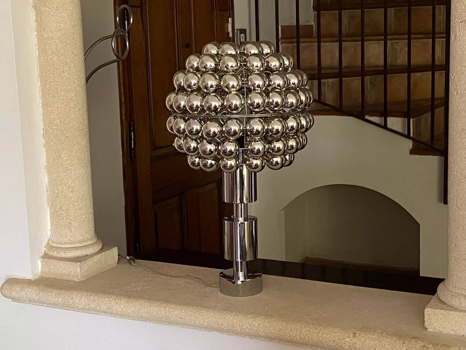 Large kinetic lamp. 1970. space age.