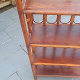Vintage rattan shelf 4 levels – rattan bookcase
