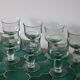 7 grands verres à vin soufflés vert d'eau
