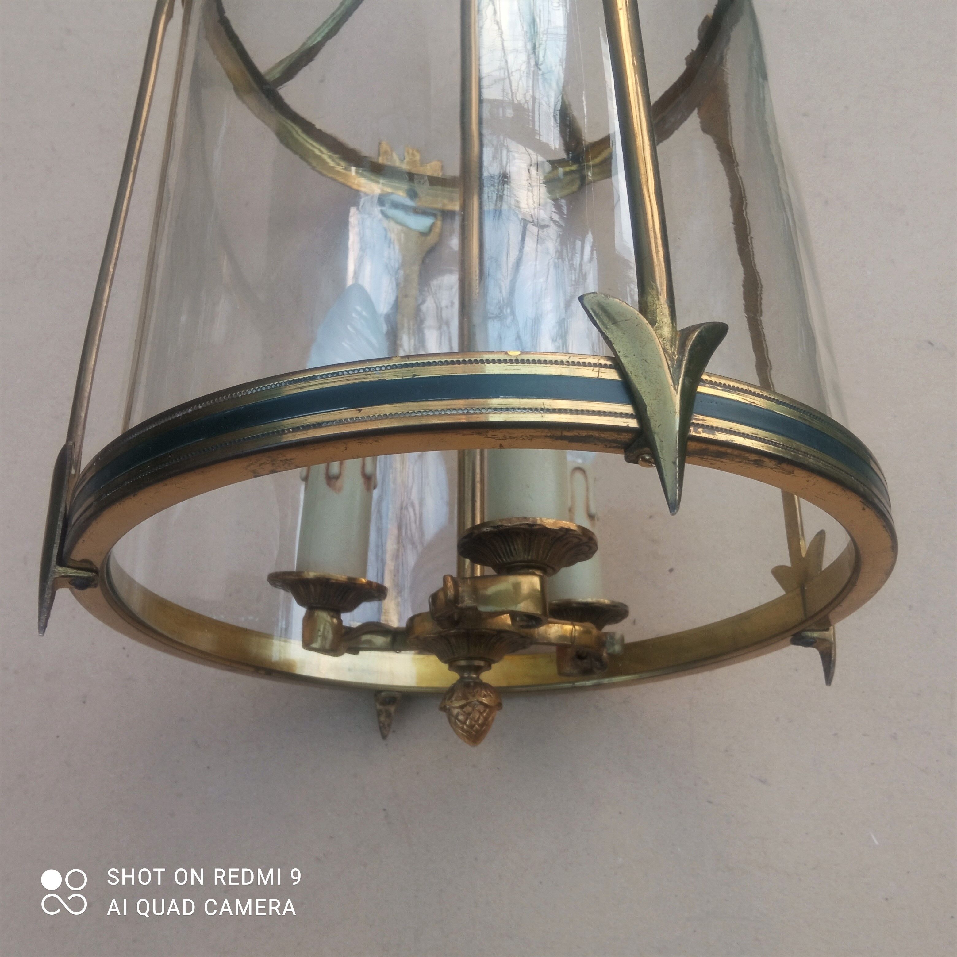 Bronze and brass lantern in Empire style - 4,400 kg!