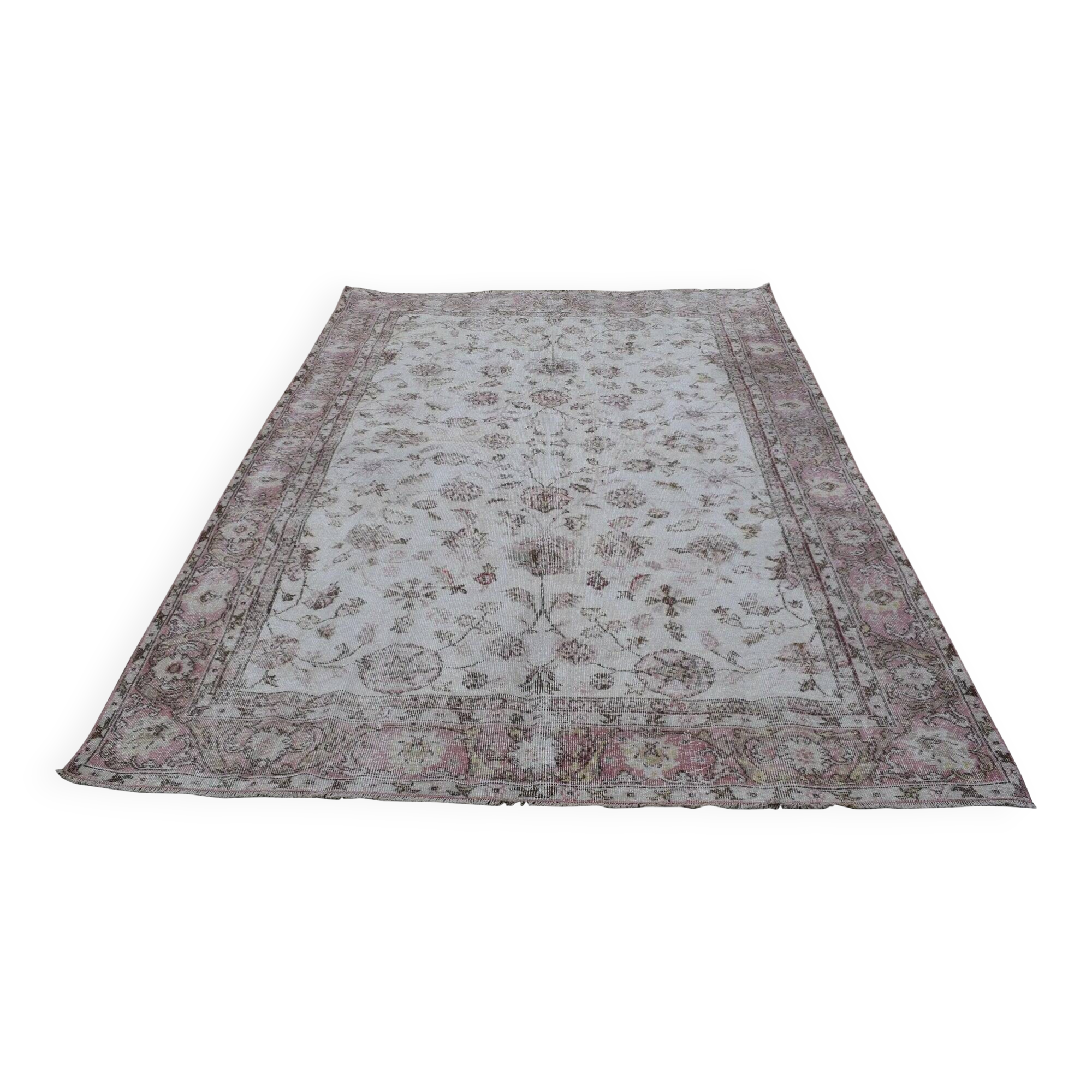 Vintage Turkish Oushak rug 195x305 cm