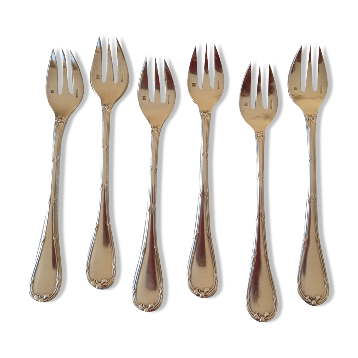 Set of 6 Christofle oyster forks