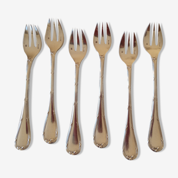 Set of 6 Christofle oyster forks