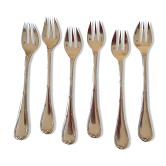 Set of 6 Christofle oyster forks