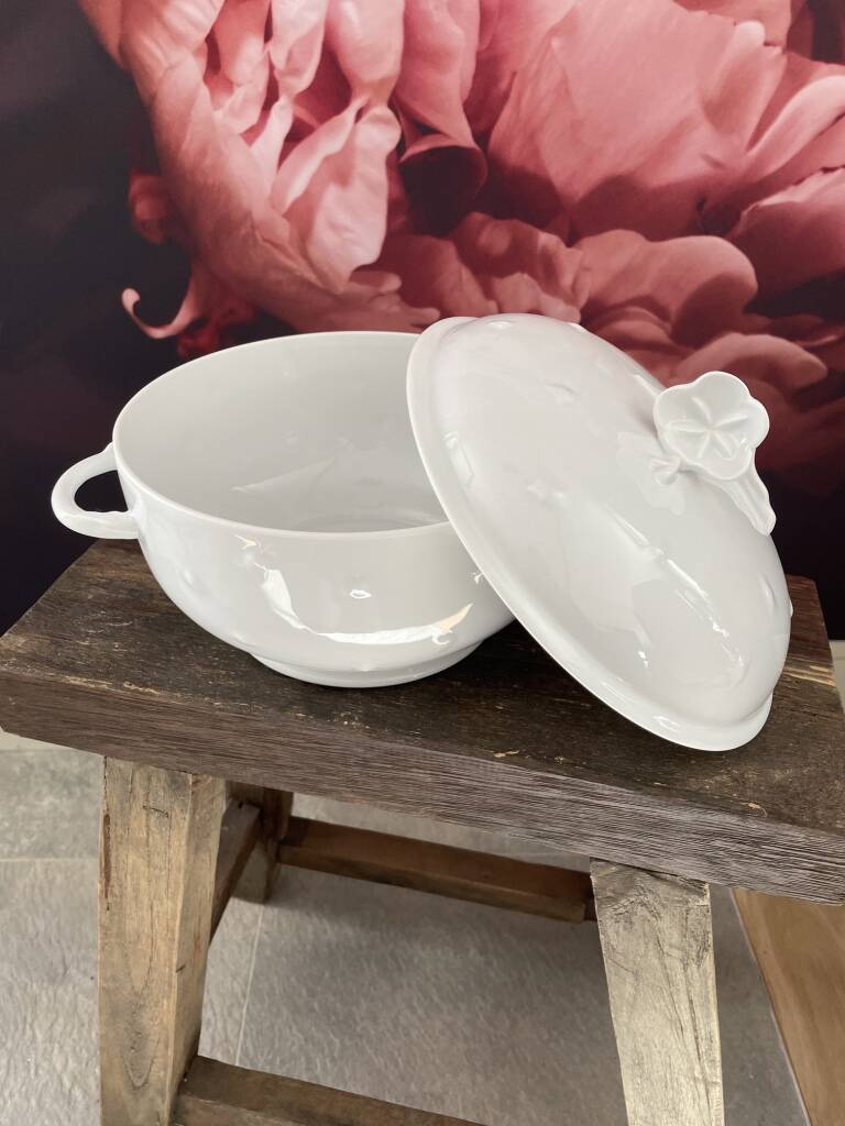Lily of the Valley white soup tureen Lalique