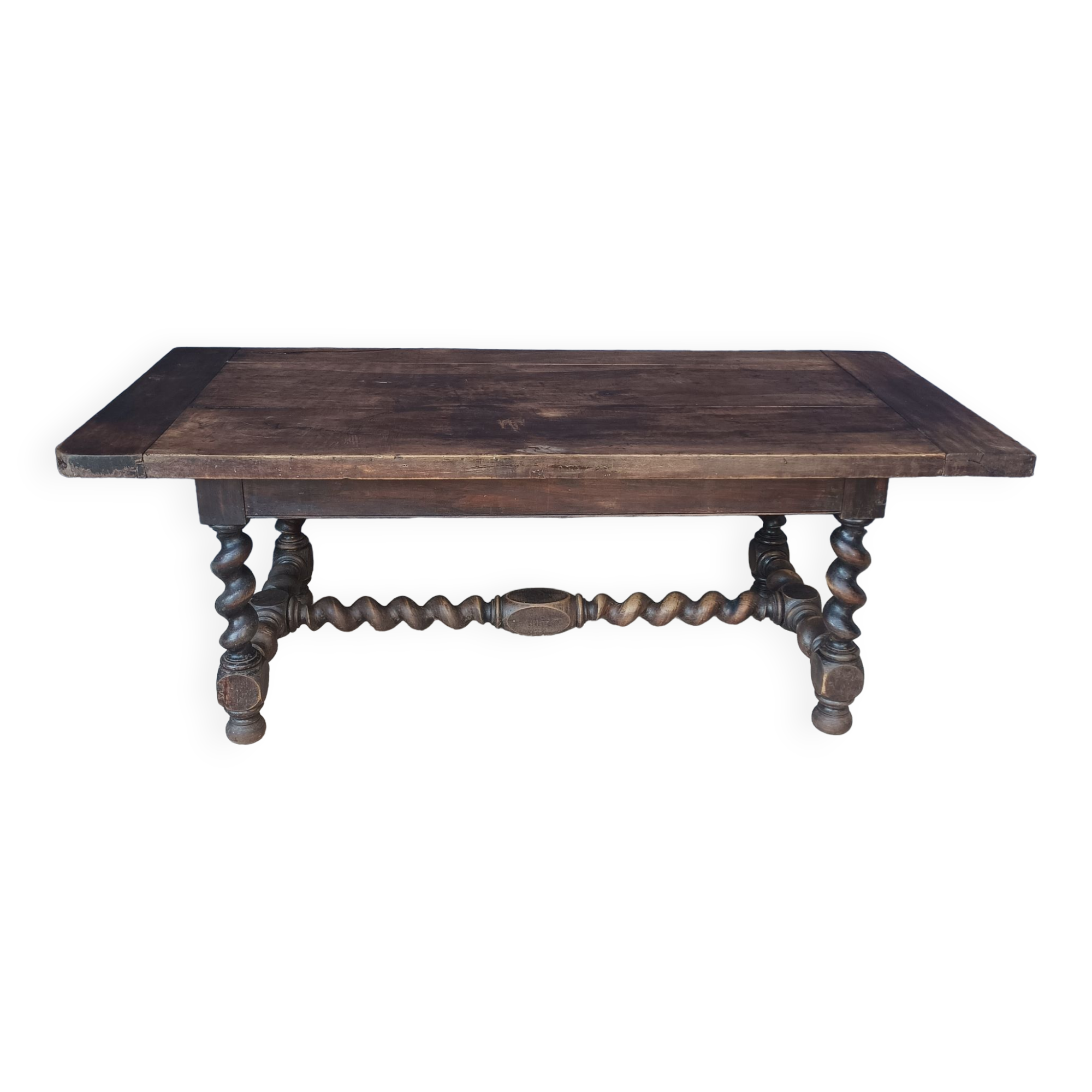 Table de ferme Louis XIII en noyer 19ème