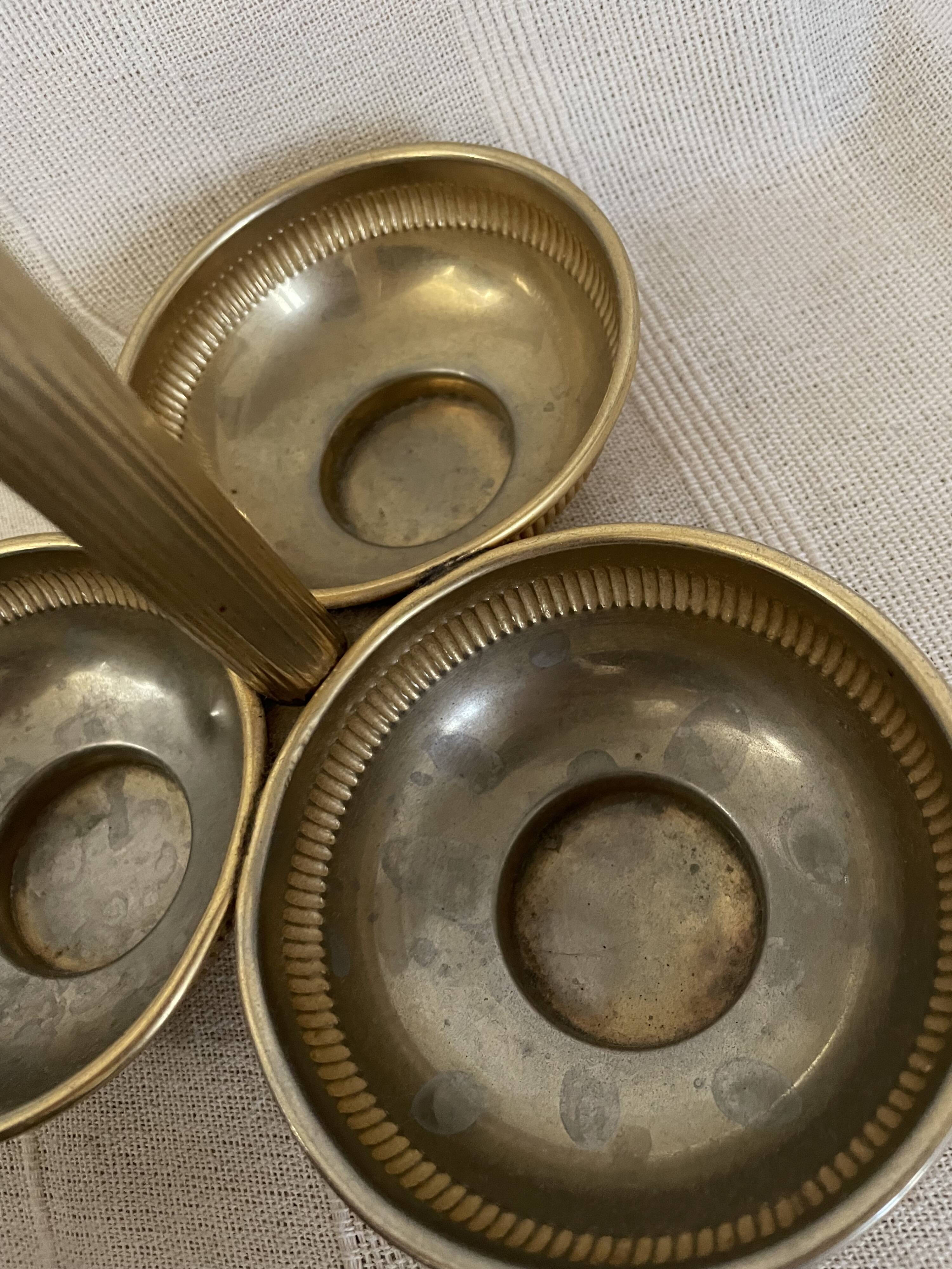 Vintage brass gold aperitif server