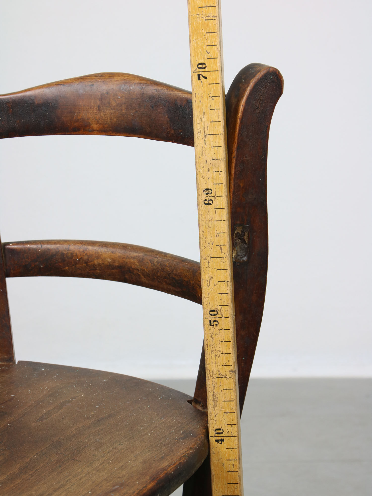 Antique Patinated Children's Chair, 1890s