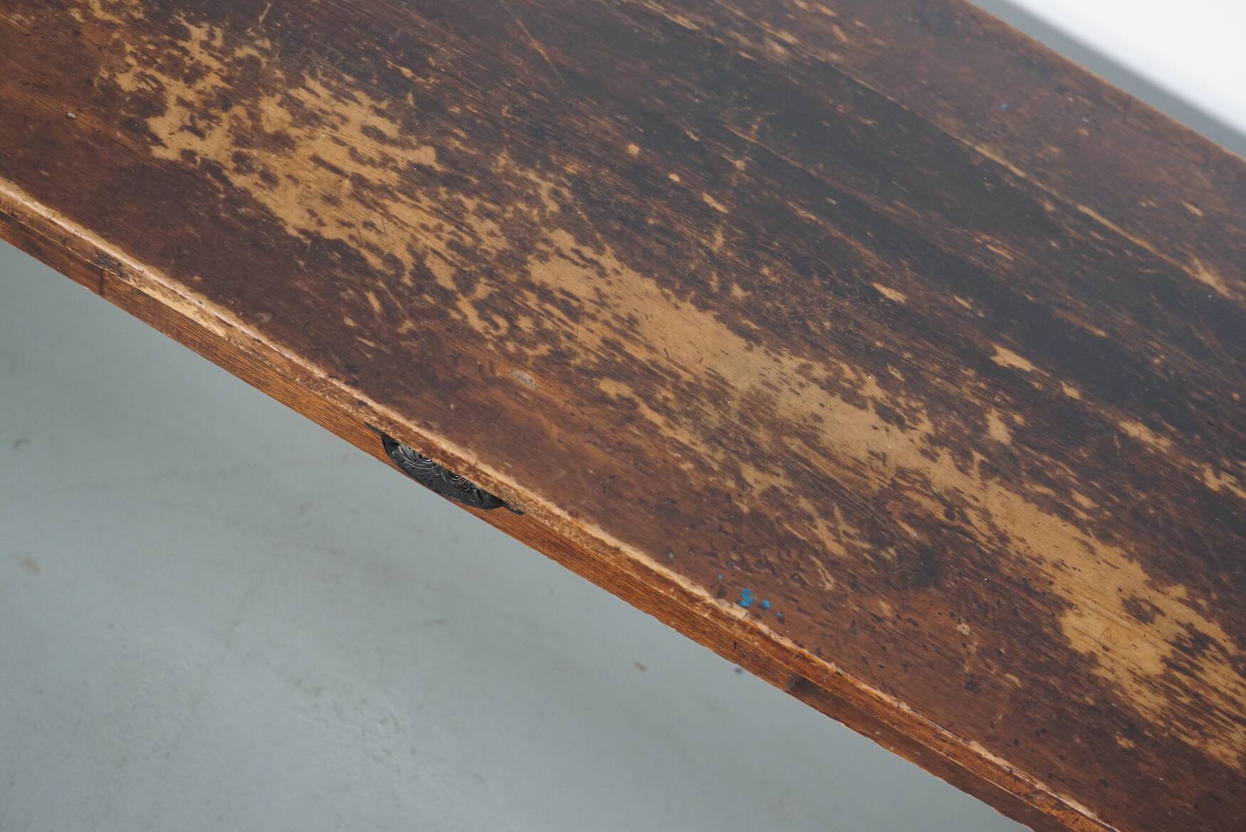 Vintage French Rustic Farmhouse Pine Side Table or Desk, 1950s