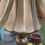 lustre art déco 4 feux bronze et opaline