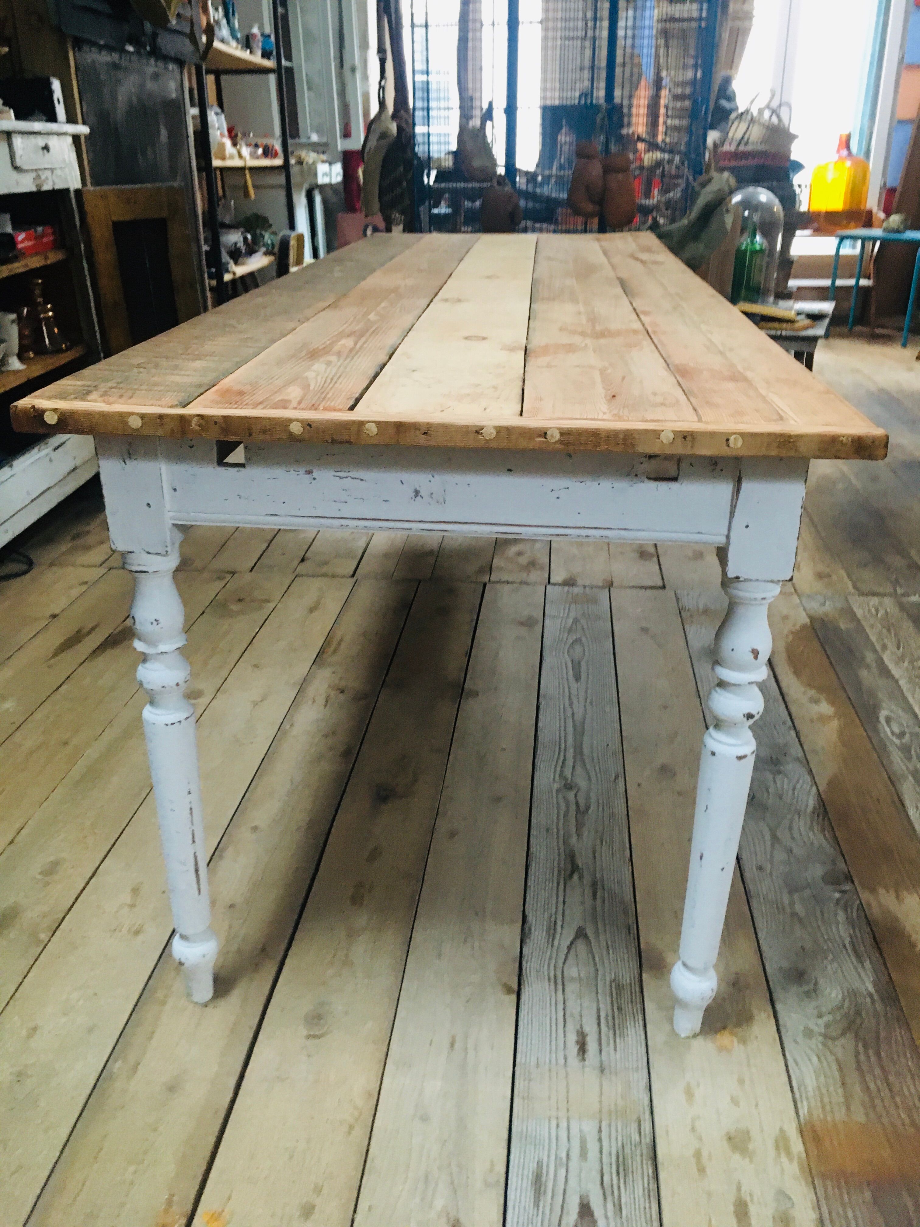 Large white fir country table 1930s