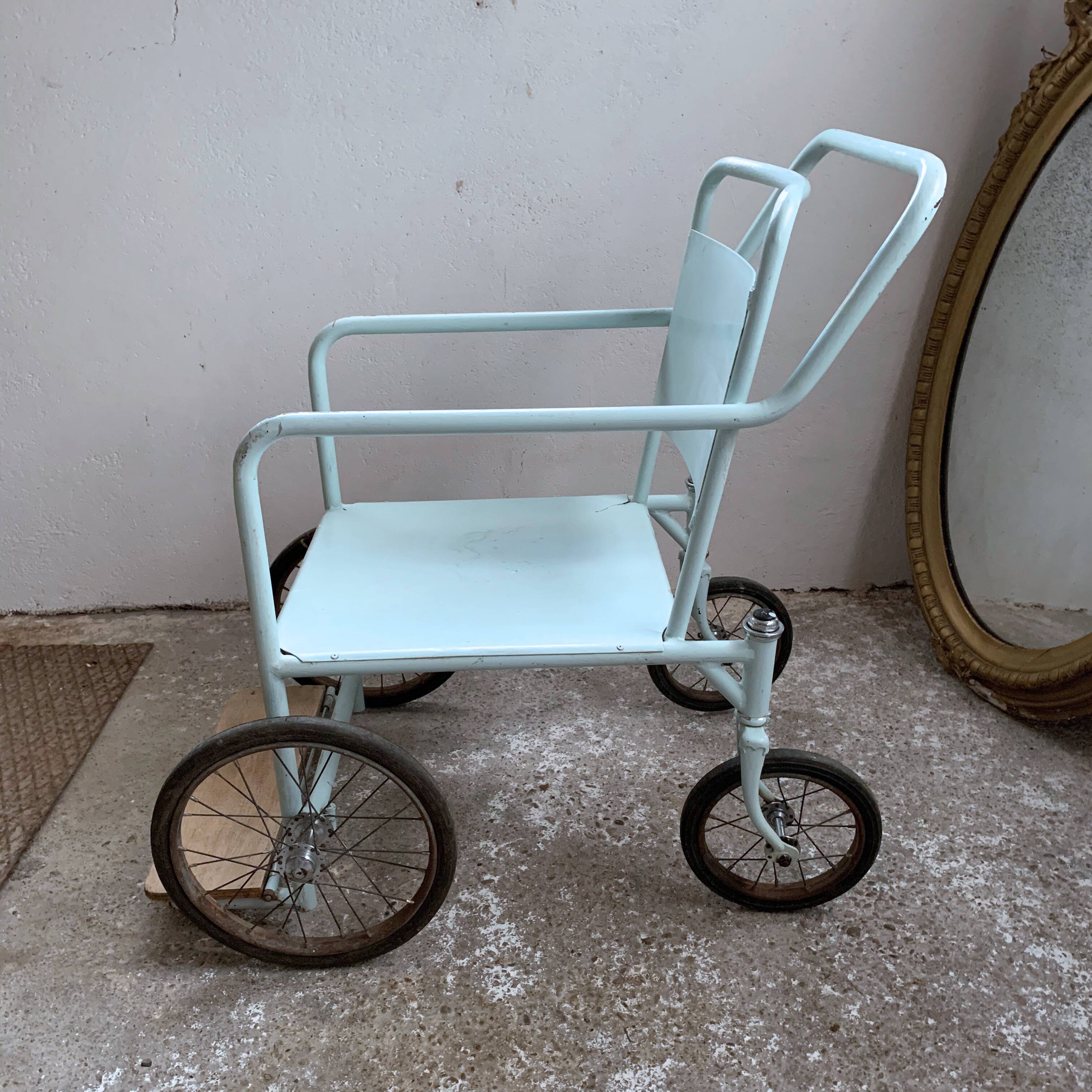 Former hospital wheelchair in the early 20th century