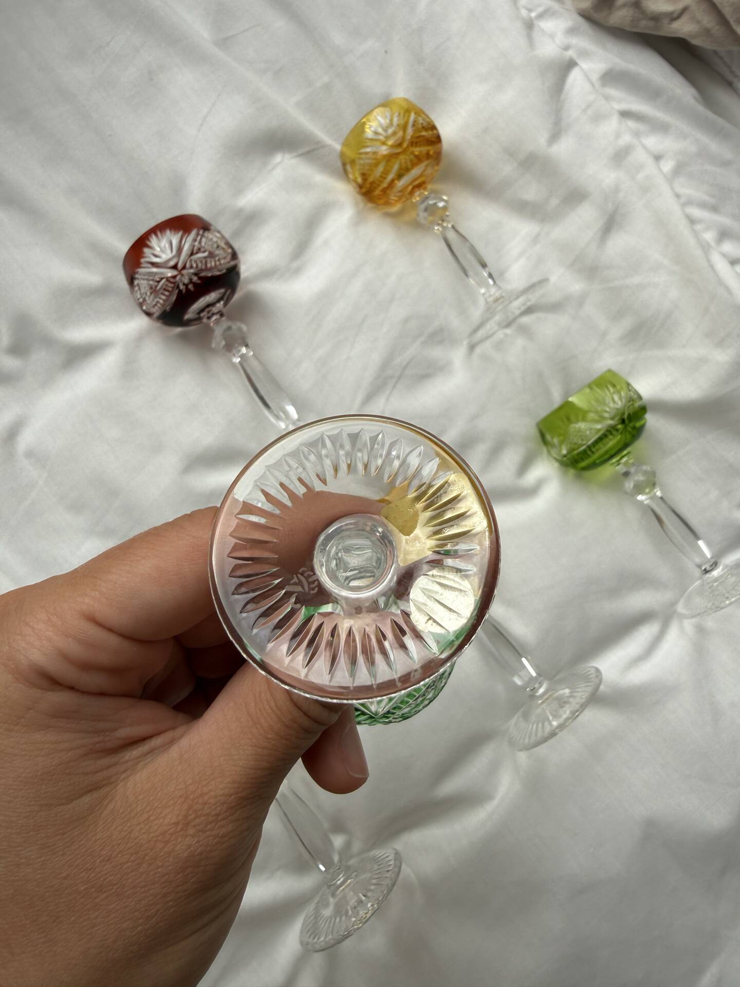 Cut crystal liqueur service – Lead crystal 24% (6 glasses)