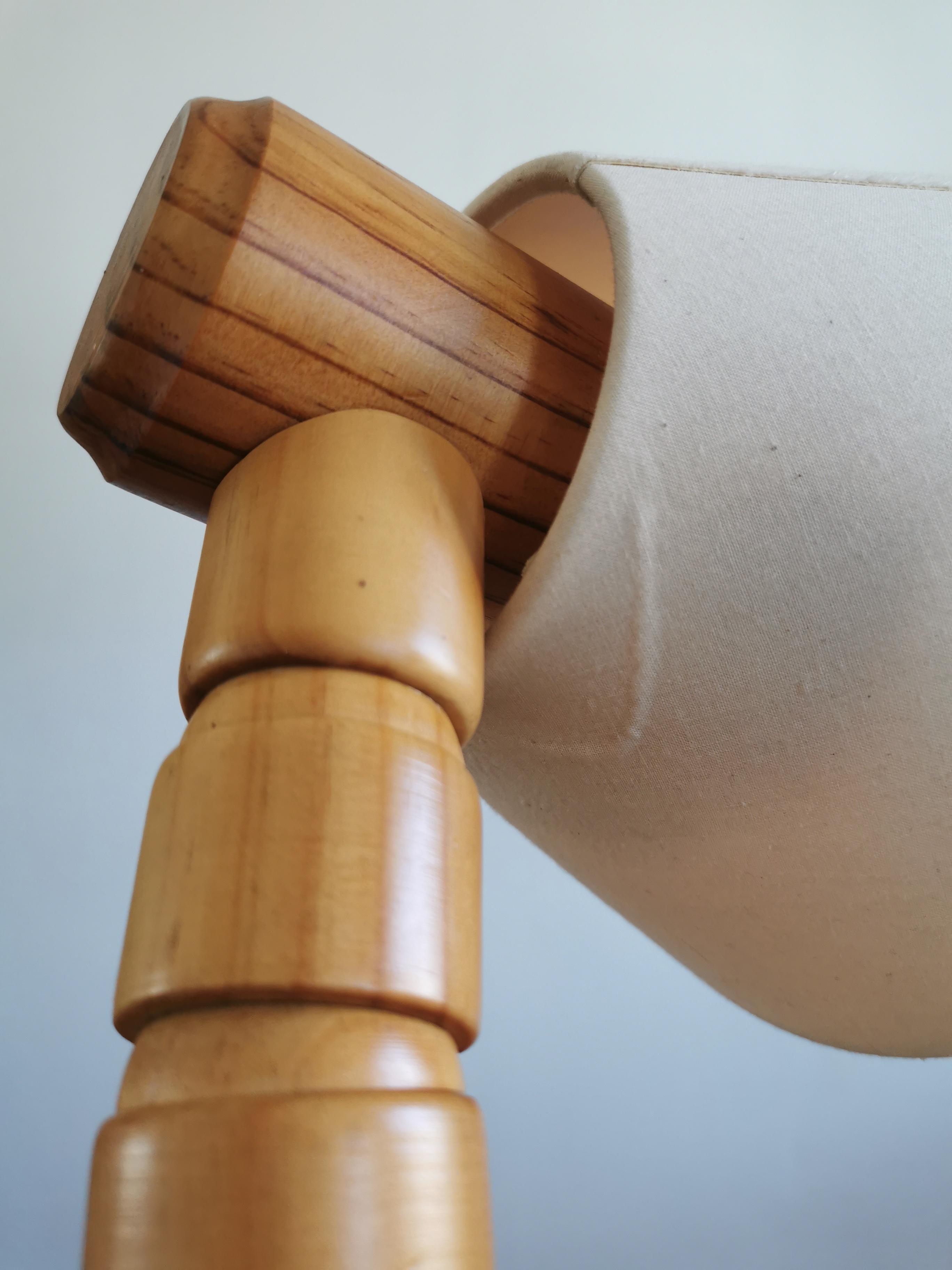 Scandinavian articulated pine lamp