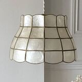 Natural mother-of-pearl pendant light
