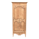 Louis XV boarding school wardrobe renovated in solid raw oak bonnetière