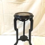 Blackened wooden and marble harness