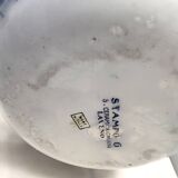 Blue and White Lacquered Ceramic Vase by Laveno Chinoiserie Style, Italy