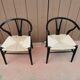 Pair of chairs wishbone ch24 by Hans Wegner for Carl Hansen