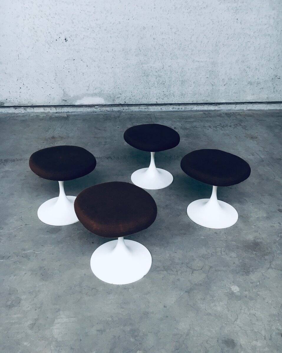 Mid-Century Modern Design Tulip Stool Set by Tamburin, Sweden, 1970s, Set of 4