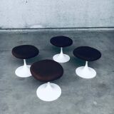 Mid-Century Modern Design Tulip Stool Set by Tamburin, Sweden, 1970s, Set of 4