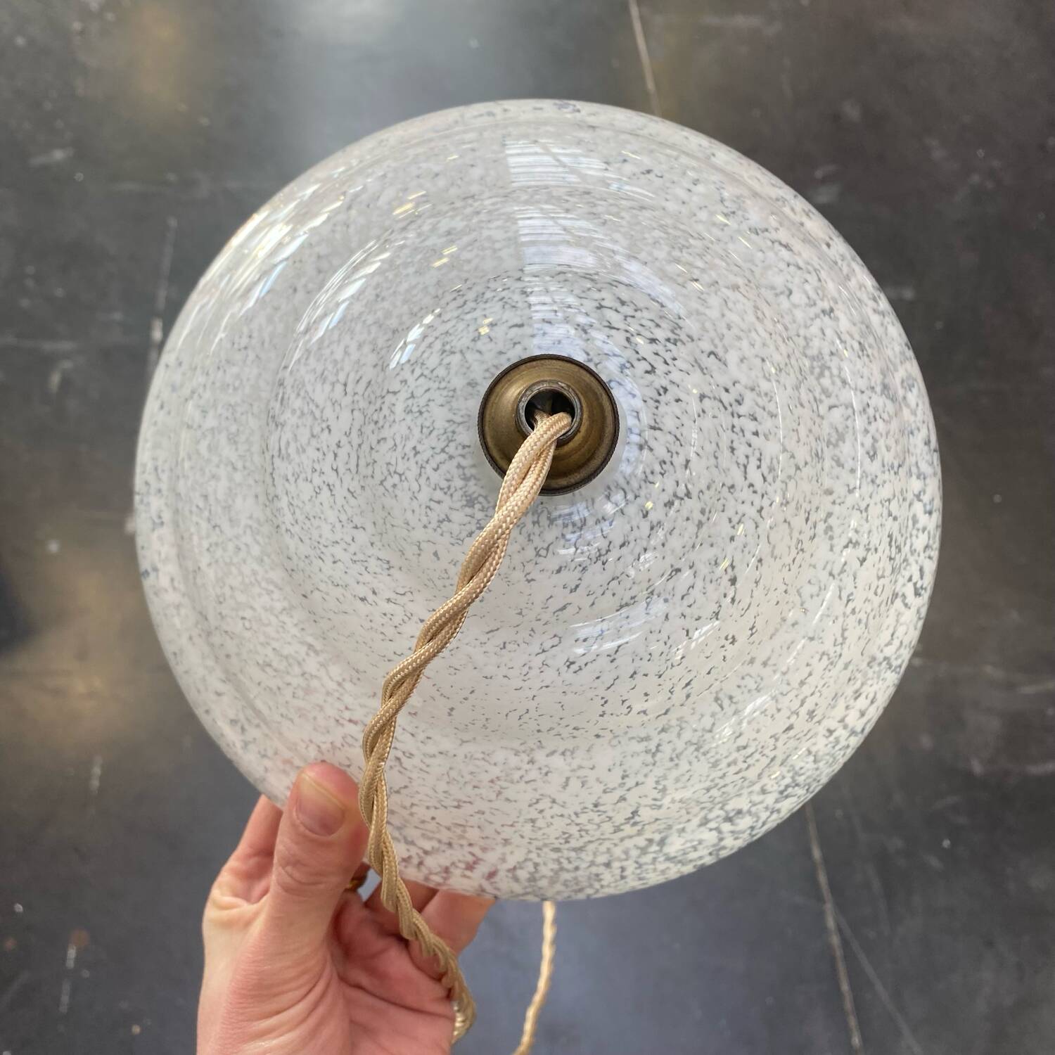 Vintage Clichy glass pendant light