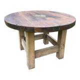 Table basse industrielle en chêne massif