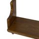 Vintage wooden wall shelve rack bookshelf in oak wood minimalist
