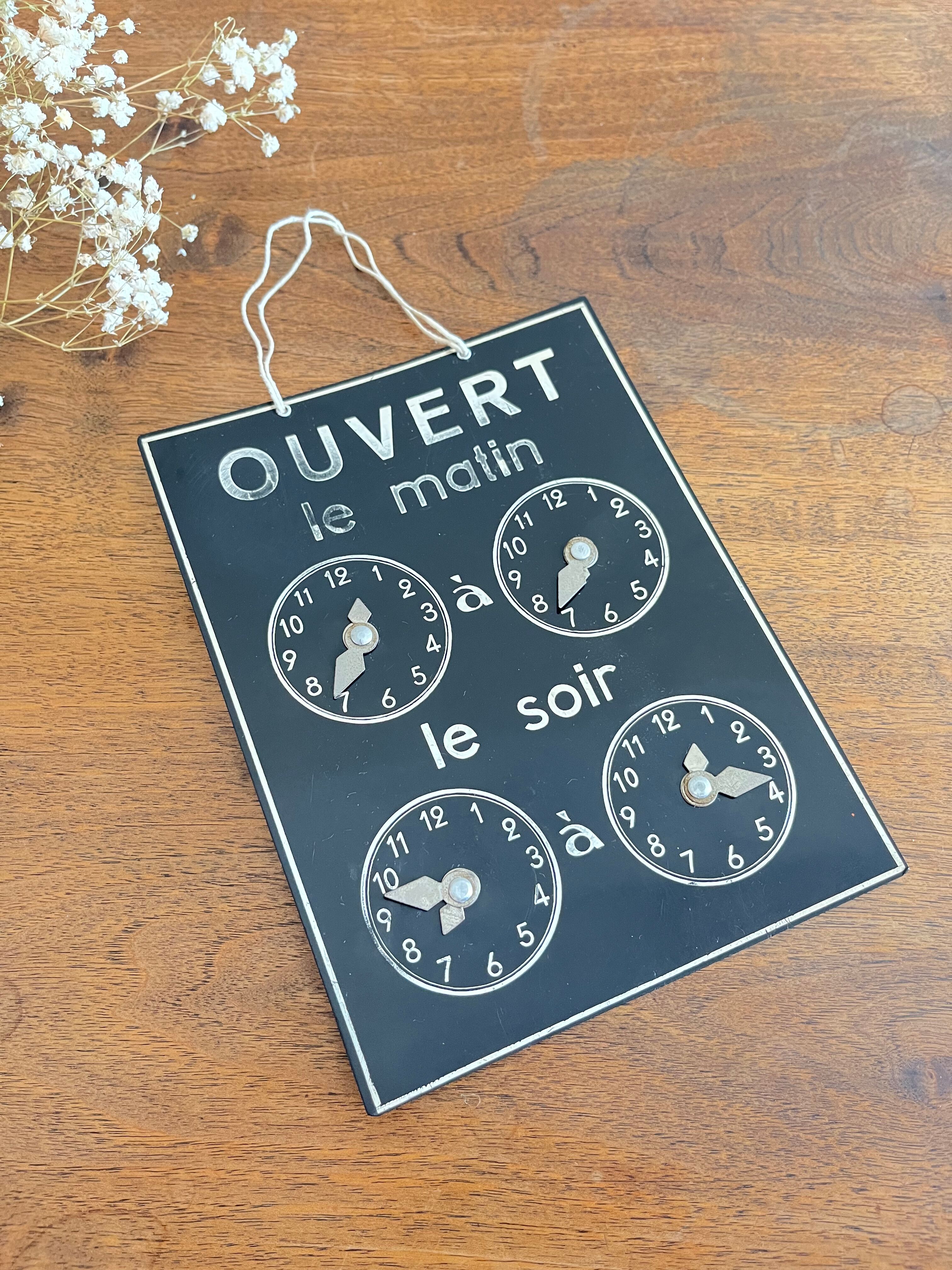 Opening hours poster