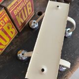 Wall coat rack with 2 vintage ball hooks