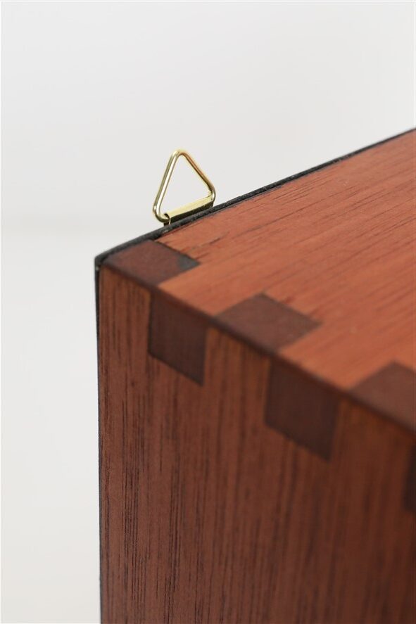 Mid-century wall shelf with mirror / 1960s / 1970s / Danish modern design / black