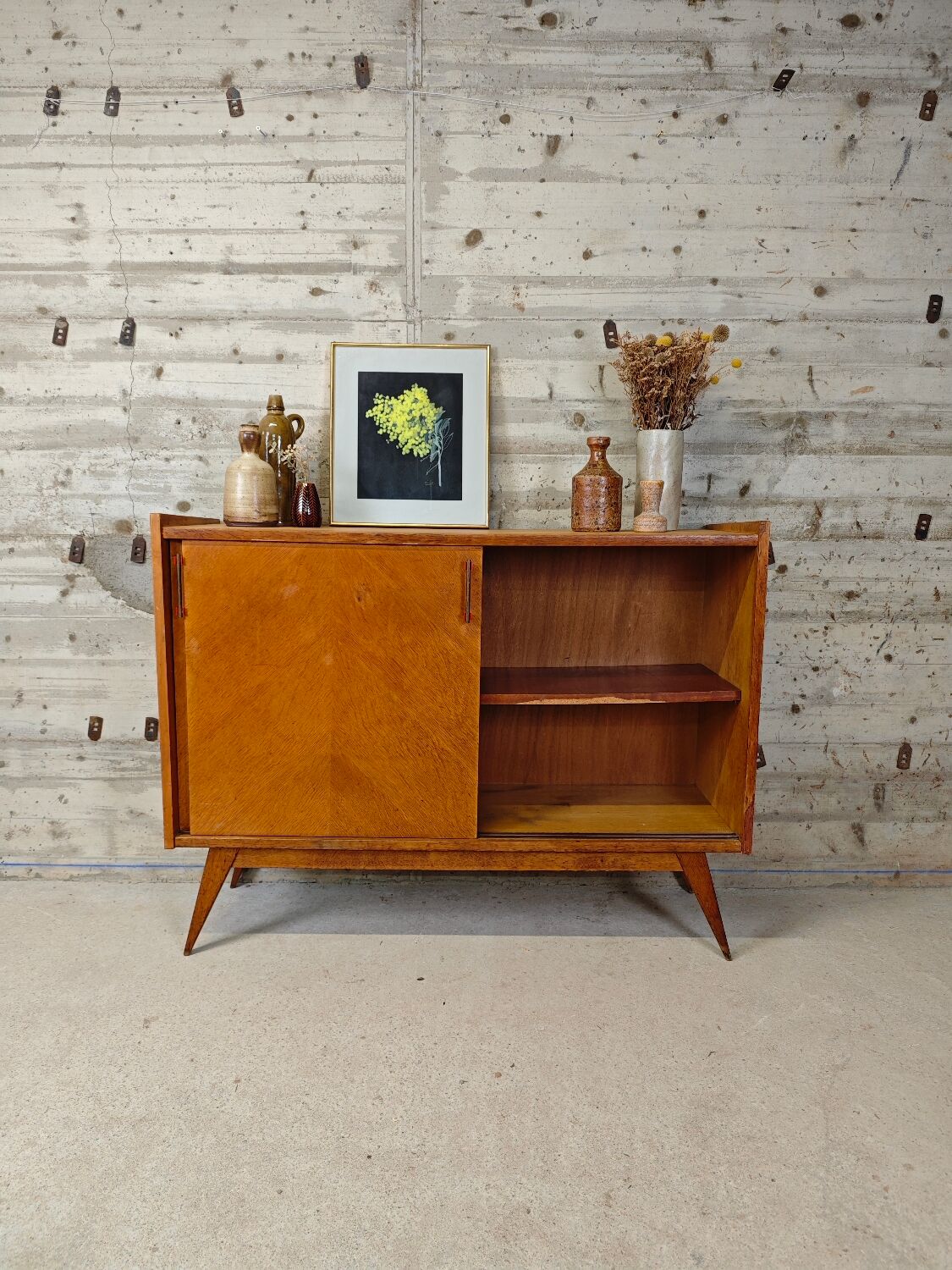 Vintage sideboard with compass legs