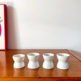 set of 4 earthenware diabolo egg cups early 20th century