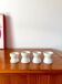 set of 4 earthenware diabolo egg cups early 20th century