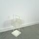 White metal vintage umbrella holder, umbrella stand