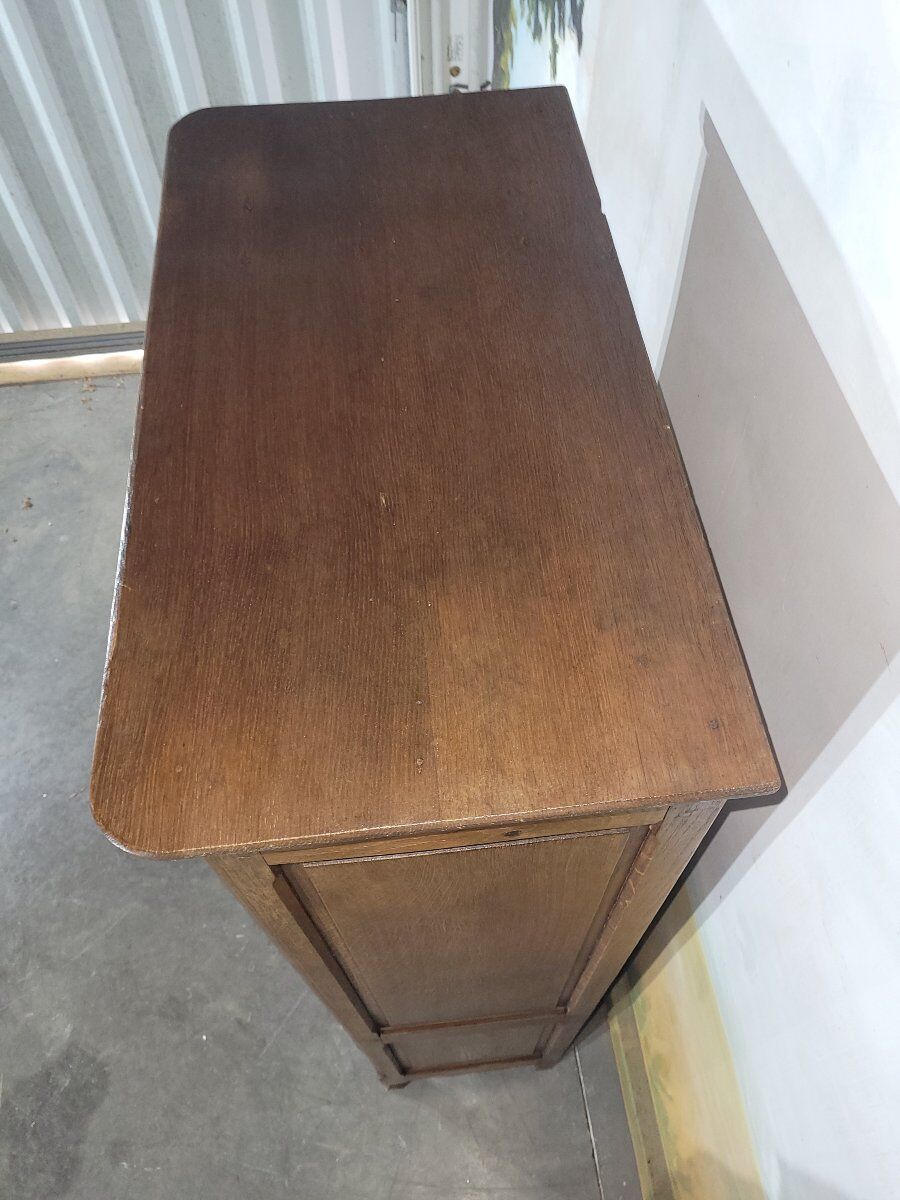 Petite vitrine en chêne une porte