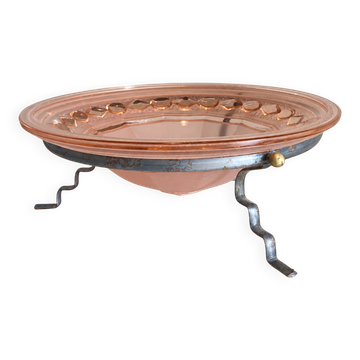 Grande coupe art deco sur pied métal