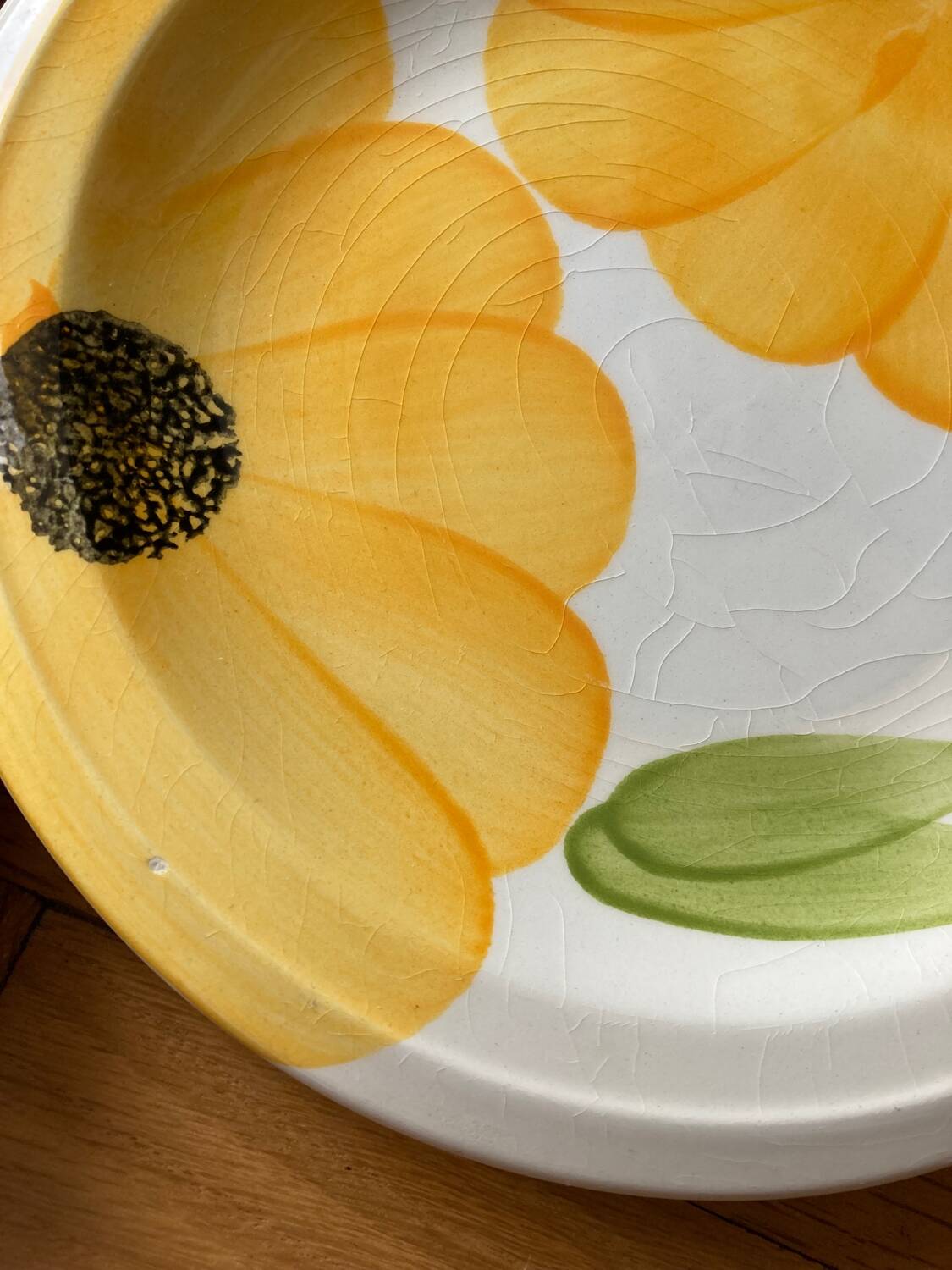 Sunflower dessert plates - Italian ceramic
