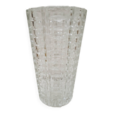 Chiseled glass vase 1960s
