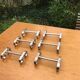 6 vintage silver metal knife holders from the 1960s