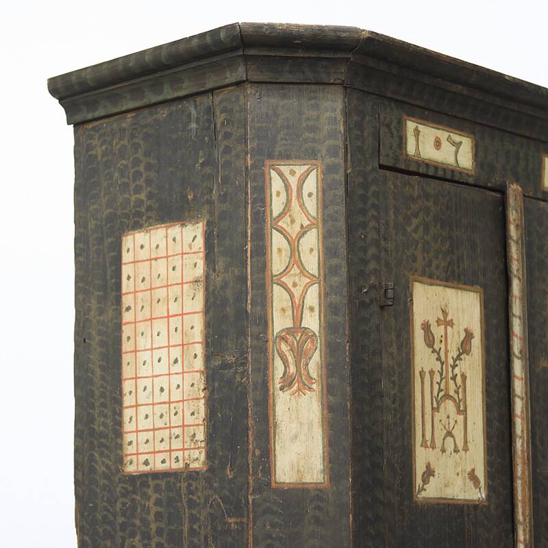 Painted Folk Art Bridal Cupboard 1794