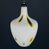 Multicoloured opaline glass pendant light from Murano by Stilnovo, Italy, 1950s.